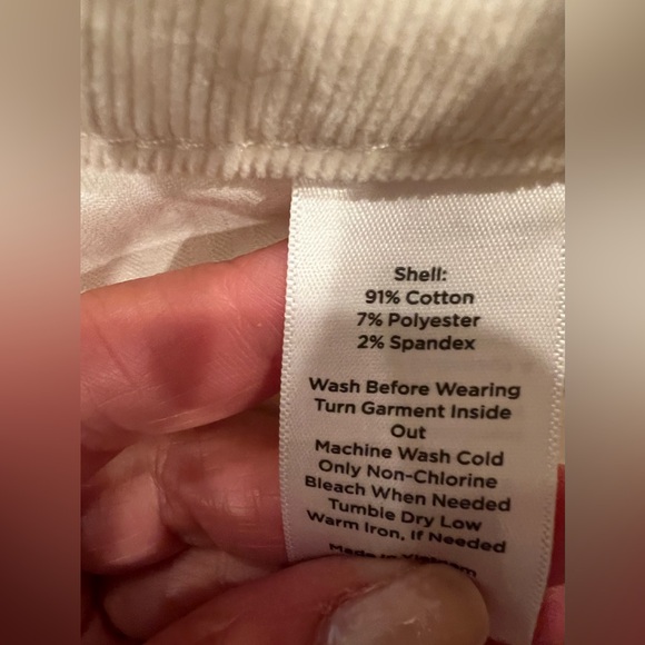 Talbots Corduroy Jeggings Winter White NWT Size 10 - Picture 6 of 11